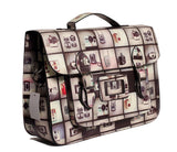 Camera print Unisex Leather Style Satchel Bag School Messenger Cross Shoulder Bag