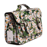 Daisy print Unisex Leather Style Satchel Bag School Messenger Cross Shoulder Bag