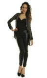 Leather look leggings